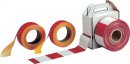Signalband, gegl�ttet, rot und wei�