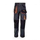 Beta - Workwear Mehrtaschen-Arbeitshose schwarz/orange