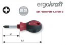 Kraftwerk ergokraft Vergaser-Schraubendreher Phillips No. 2