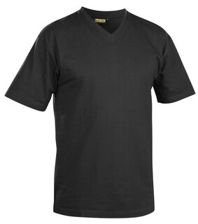 Blaklder T-Shirt, V-Kragen Schwarz Gre L