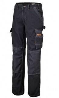 Beta Werkzeug Beta - Workwear Mehrtaschen-Arbeitshose schwarz-orange