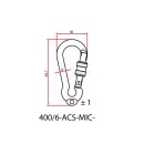 Aliens Zubehör Karabiner ALIENS "MINI SCHRAUBE + RING" ROT