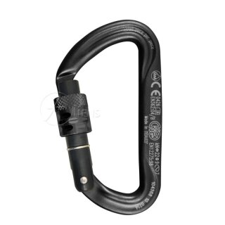 KONG - Alukarabiner ARGON S - SCREW - komplett schwarz