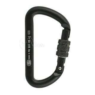 KONG - Materialkarabiner MINI D - SCREW SLEEVE - komplett schwarz
