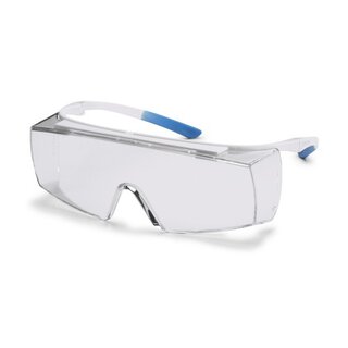 Uvex Schutzbrille super f OTG berbrille 9169500 in wei/hellblau