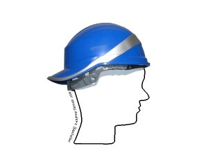 DeltaPlus Bauhelm BASEBALL DIAMOND V blau