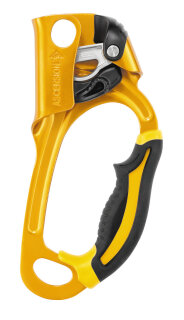 Petzl Ascension Handsteigklemme für den Aufstieg am Seil linke Hand schwarz/gelb