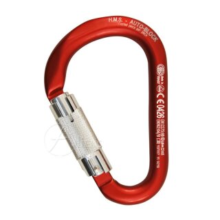 KONG - Alukarabiner HMS CLASSIC - rot/blank/blank in versch. Ausfü.
