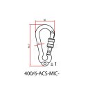 Aliens Zubehör Karabiner ALIENS "MINI SCHRAUBE + RING" in verschiedenen Farben