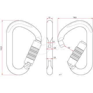 Aliens Karabiner HMS Classic TwistLock Karabinerverschluß Karabinerfarbe