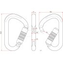 ALIENS - HMS Karabiner TWISTLOCK in diversen Farben