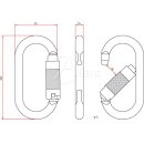Aliens Stahlkarabiner Total Oval Trilock Karabinerfarbe...