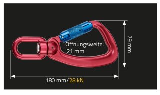 MAS Absturzsicherung Drehwirbelkarabinerhaken Mas 54