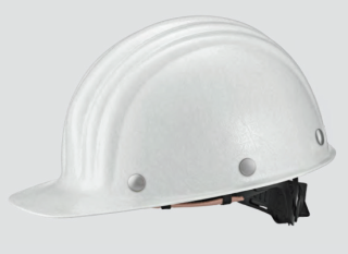 Schuberth BOP Industrieschutzhelm nach DIN 397 (Hitze bis +150°) Weiß (RAL 9016) mit Drehverschluss (Flammhemmend) Größe 2 (53-61 cm)