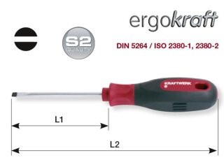 Kraftwerk Werkzeug Kraftwerk ergokraft Schlitz-Schraubendreher versch. Größen