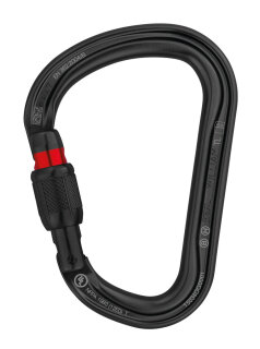 Petzl WILLIAM Screw-Lock Karabiner schwarz