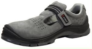 ELDEE REGGIO S1P Sandale aus Veloursleder, grau