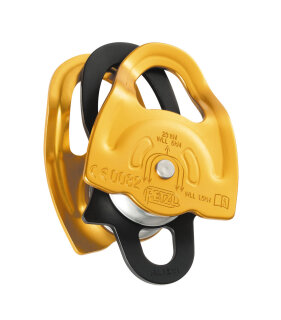 Petzl Gemini doppelte Prusikrolle mit drehbaren Seitenplatten