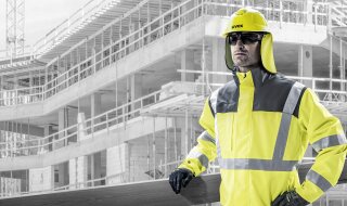 uvex pheos S-KR gelb mit Nackenschutz und IES - Bauhelm BG förderbar