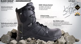 HAIX Black Eagle Safety 50 High Sicherheitsschuhe-Stiefel S3