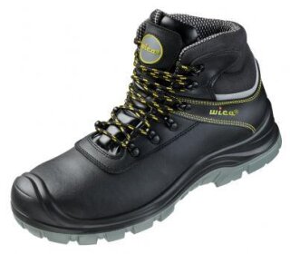 Wica RIVELLO Schnürstiefel Glattleder schwarz/gelb vers. Größen