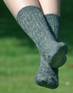 Leipold und Döhle BJÖRN Arbeitssocke, meliert, kurzform  Gr. 42/44