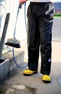 ELDEE AMRUM Regenhose Nylon mit PVC Beschichtung schwarz, mit Reflexdreieck an der Seite