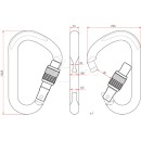 Aliens Karabiner HMS Classic Screw Karabinerfarbe Gelb Karabinerverschluß Screwlock