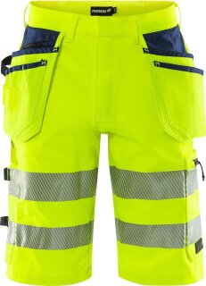 Fristads High Vis Green Handwerker Stretch-Shorts Kl. 2 2646 GSTP in 3 Farben & 13 Größen