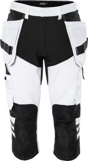 Fristads Handwerker-3/4-Stretchhose 2761 LWS Weiß/Schwarz 11 Größen