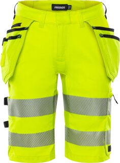 Fristads High Vis Handwerker Stretch-Shorts Damen Kl 1 2667 GSTP Warnschutz-Gelb 9 Größen
