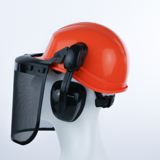 DeltaPlus FORESTIER 3 Forsthelm Orange Freischneidearbeiten Gittervisiers und Kapselgehörschutz