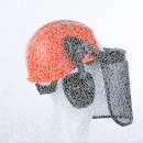 DeltaPlus FORESTIER 3 Forsthelm Orange Freischneidearbeiten Gittervisiers und Kapselgehörschutz