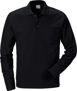 Fristads Kansas Match Polo- Shirt, langarm 940 Schwarz M