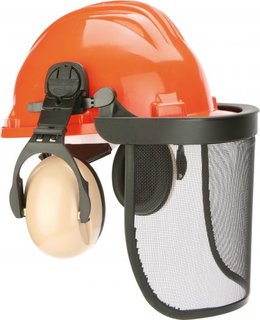 Triuso Waldarbeiter-Schutzhelm orange 6-Punkt, DIN4840, Gurtband
