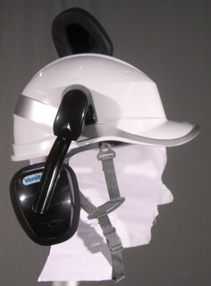 Venitex Baseball Helm mit Kinnriemen und Gehrschutz Weiss