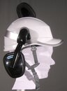 Baseball Helm mit Kinnriemen und Gehörschutz Weiss