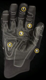 Dirty Rigger DirtyRigger, Leder, Vollfinger, schwarz