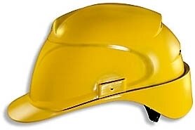 Uvex airwing B-WR Bauhelm mit Drehradsystem für Kopfweite Gelb