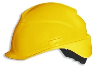 Uvex airwing B-S-WR Bauhelm mit kurzem Schild u. Drehradsystem  Gelb